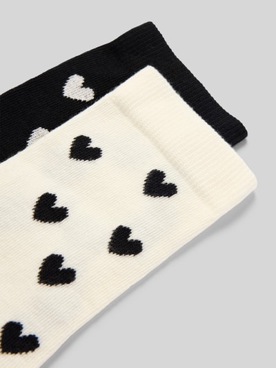 Jake*s Casual Socken mit geripptem Abschluss im 2er-Pack Offwhite 2