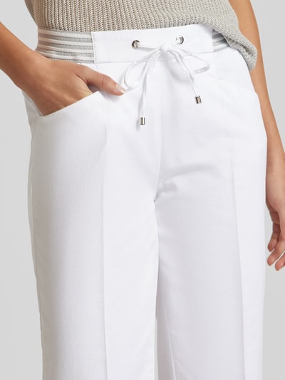 TONI Wide Leg Stoffhose mit verkürztem Schnitt Modell 'Sue' Weiss 3