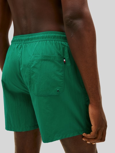 Tommy Hilfiger Regular Fit Badehose mit Logo Stitching Gruen 3