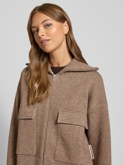 Armedangels Oversized Jacke aus Baumwoll-Woll-Mix Modell 'JOANIAAS' Taupe 3