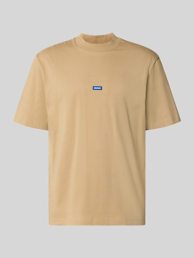 Produktfoto, sandfarbenes Herren T-Shirt Regular Fit T-Shirt aus reiner Baumwolle Modell 'NIEROS' von HUGO, glatte Struktur, HUGO Blue