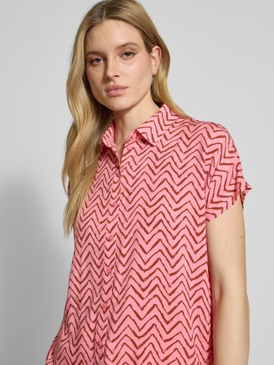 Christian Berg Woman Relaxed Fit Bluse mit Kappärmeln Pink 3