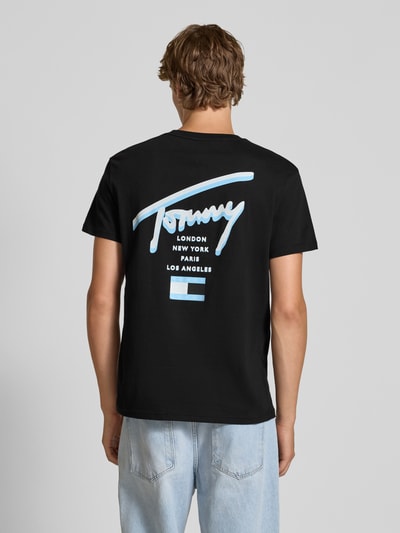 Tommy Jeans Regular Fit T-Shirt aus reiner Baumwolle Black 4