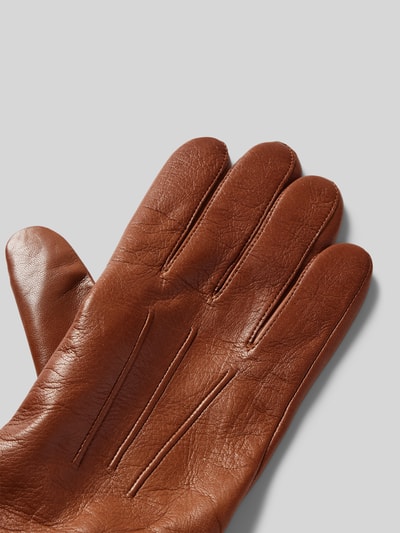 Roeckl Handschuhe mit Label-Detail Modell 'Dover' Cognac 3