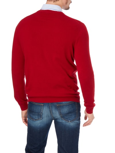 Christian Berg Men Pullover aus Kaschmir Rostrot Melange 5