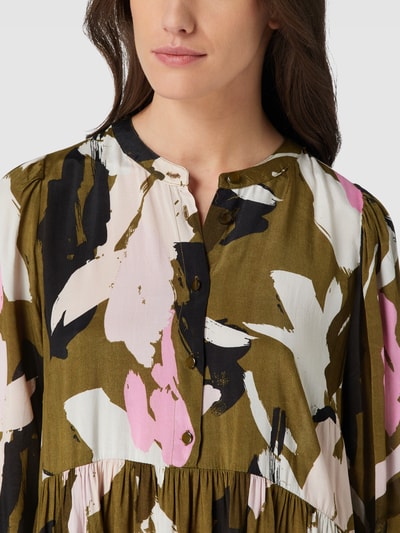 Kaffe Minikleid mit Allover-Muster Modell 'Rosa' Khaki 3