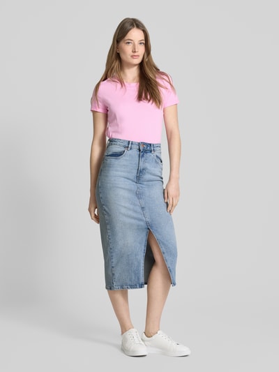 Vero Moda Midi-Jeansrock aus Baumwoll-Mix Modell 'VERI' Jeansblau 1