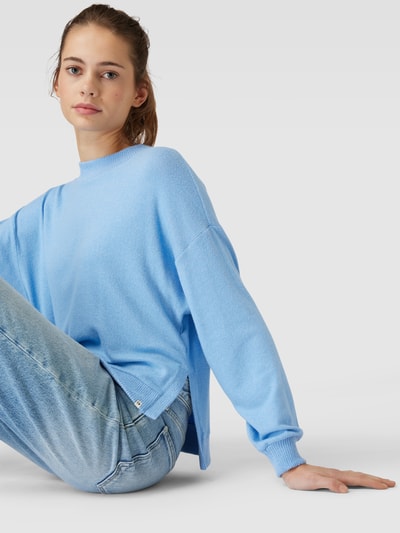 Tom Tailor Denim Pullover mit überschnittenen Schultern Dunkelblau Melange 3