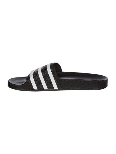 adidas Originals Rubberen schuifregelaar met logostrepen Zwart - 4