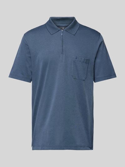 RAGMAN Regular fit poloshirt met borstzak Rookblauw - 2