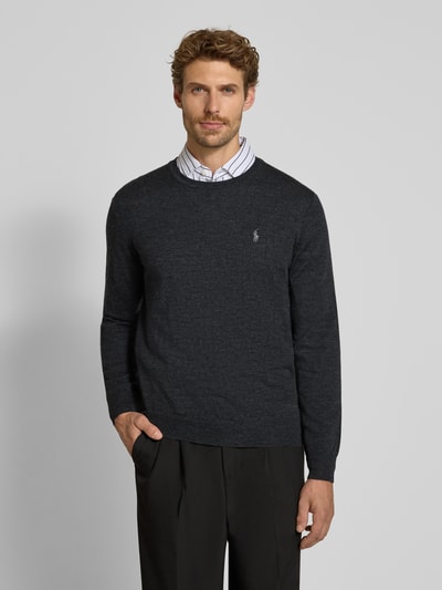 Polo Ralph Lauren Regular Fit Pullover aus reiner Wolle Anthrazit 4