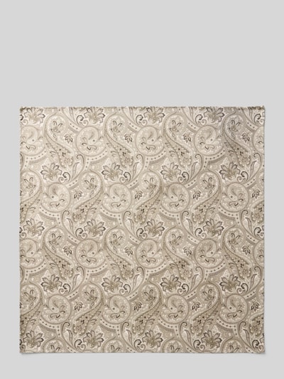 Blick Einstecktuch aus Seide im Allover-Look Beige 2