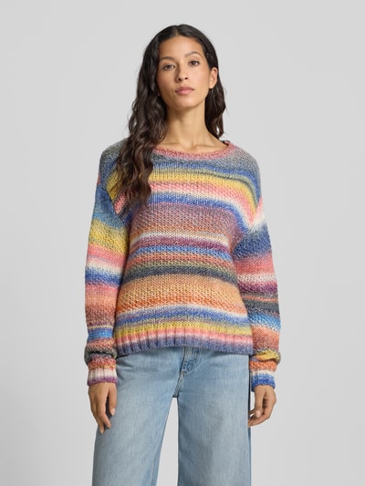 LOLLYS LAUNDRY Strickpullover mit Rundhalsausschnitt Modell 'Fairhaven' Orange 4