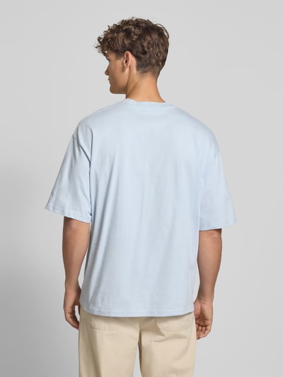 REVIEW Oversized T-shirt met biologisch katoen IJsblauw - 5