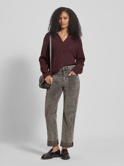 Angels Corduroy broek met steekzakken Donkergrijs gemêleerd - 1