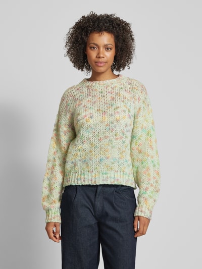 Rich & Royal Gebreide pullover met ronde hals Lichtgroen - 4