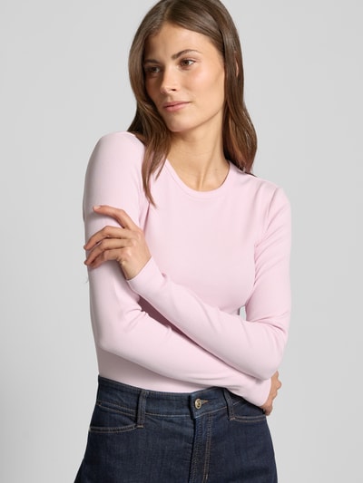 Vero Moda Slim Fit Langarmshirt mit Baumwoll-Anteil Modell 'CHLOE' Rosa 3