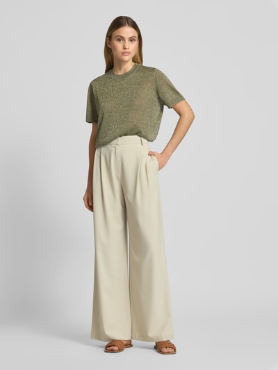 Jake*s Collection Sweter z dzianiny z rękawem o dł. 1/2 Ziemisty brązowy 1