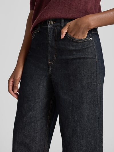 s.Oliver BLACK LABEL Jeansy z wysokim stanem z mieszanki bawełny  Ciemnoniebieski 3