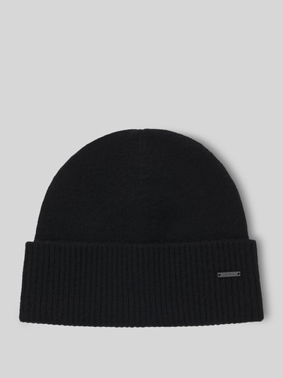 BOSS Czapka z czystego kaszmiru model ‘HONESTO’ Czarny 2