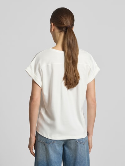monari T-Shirt mit fixiertem Ärmelaufschlag Ecru 5