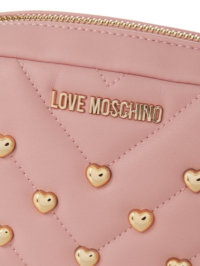 Love Moschino Camera Bag mit Steppnähten und Nieten Hellrosa 2