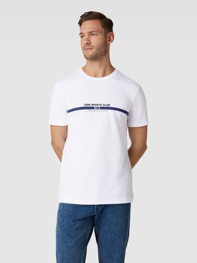 Christian Berg Men T-shirt met print aan de voorkant Wit - 4