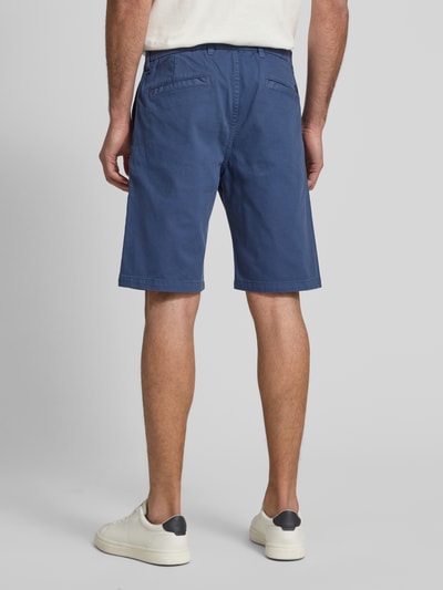 BOSS Orange Tapered fit bermuda met elastische band, model 'Chino' Blauw - 5