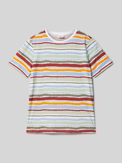 s.Oliver RED LABEL T-shirt o kroju regular fit z czystej bawełny Biały 1