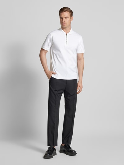 BOSS Slim fit poloshirt met labeldetail, model 'Polston' Wit - 1