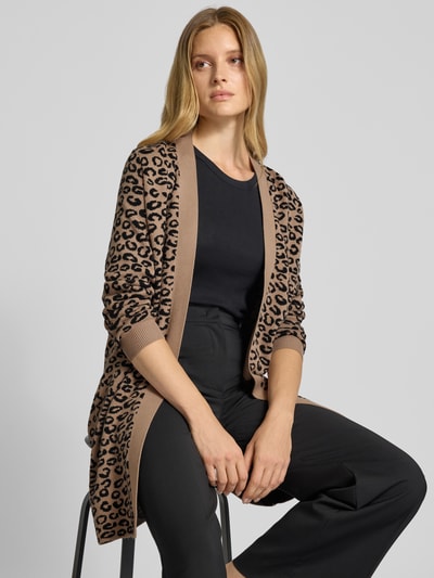 Vero Moda Regular fit cardigan van viscosemix, model 'NANCY' Beige gemêleerd - 3