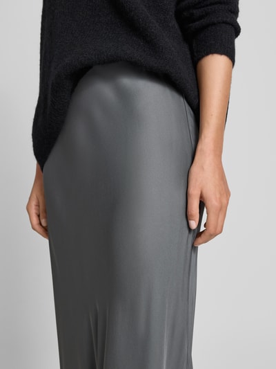 Emily Van den Bergh Maxirock aus Viskose mit elastischem Bund Mittelgrau 3