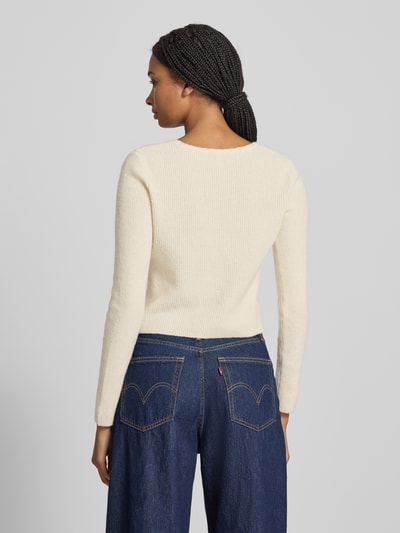 Only Kurtka o kroju slim fit z prążkowanej dzianiny model ‘RICA LIFE’ Écru 5