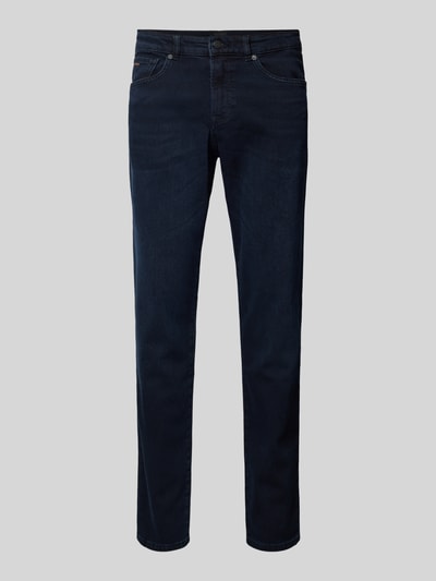 BOSS Orange Regular fit jeans met labelapplicatie, model 'Re.Maine' Oceaanblauw - 2