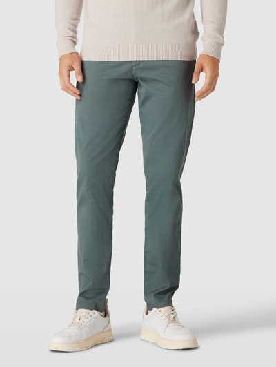 SELECTED HOMME Slim fit stoffen broek in effen design, model 'Miles' Groen - 4