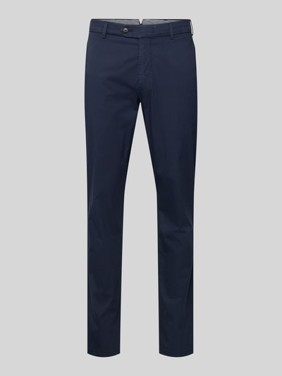Produktfoto, Hose mit Gesäßtaschen Modell 'Lupus' von Mmx, dunkelblauer Baumwoll-Mix mit Stretch-Anteil, Regular Fit, Eingrifftaschen, glatte Struktur