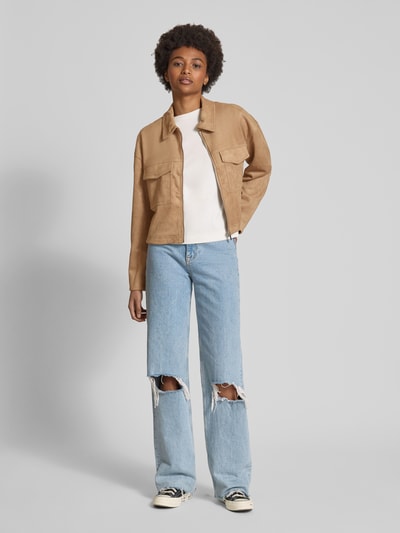 Only Kurtka o kroju oversized z imitacji zamszu model ‘STINA’ Piaskowy 1