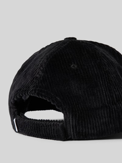 Knowledge Cotton Apparel Basecap mit Label-Detail Modell 'Wales' Black 2