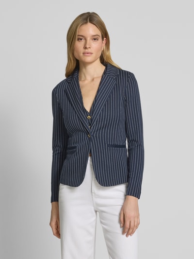 ICHI Blazer met paspelzakken, model 'KATE' Marineblauw - 4