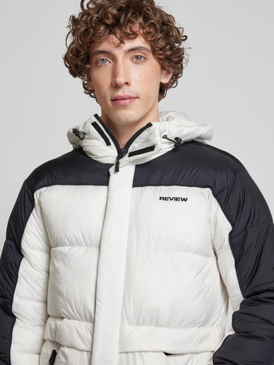 REVIEW Steppjacke mit Kapuze Offwhite 3