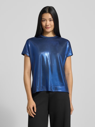 MOS MOSH T-Shirt in Leder-Optik Modell 'Nicola' Blau 4