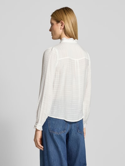 LOLLYS LAUNDRY Regular Fit Bluse mit Stehkragen und Spitze Modell 'Ariel' Weiss 5