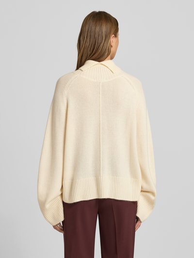 BOSS Relaxed fit coltrui van puur kasjmier, model 'FALONSO' Offwhite - 5