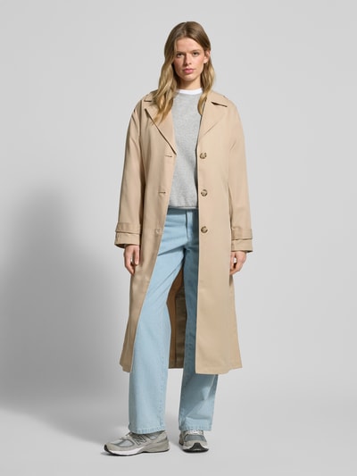 Only Comfort Fit Trenchcoat mit Reverskragen Modell 'LINE' Sand 1