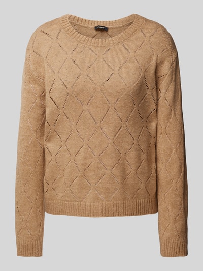 More & More Gebreide pullover met ajourpatroon Beige - 2