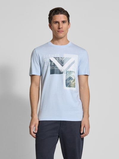 Tom Tailor Denim Regular fit T-shirt van puur katoen Lichtblauw - 4