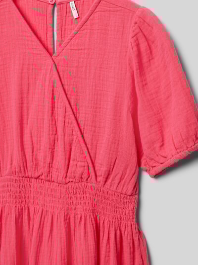 Only Getailleerde jurk van katoen, model 'KOGTHYRA' Felroze - 2