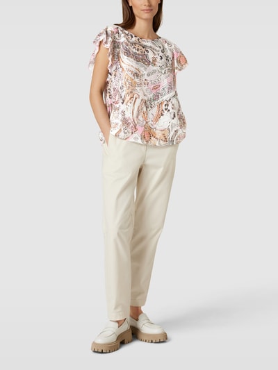 Marc Cain Blouse met all-over motief Lichtroze - 1