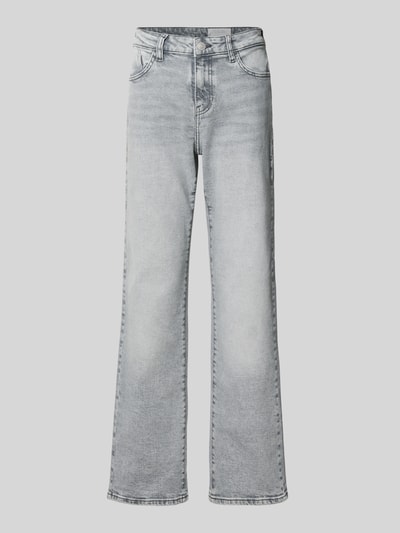 Noisy May Wide Leg Jeans im Used-Look Modell 'YOLANDA' Hellgrau 2