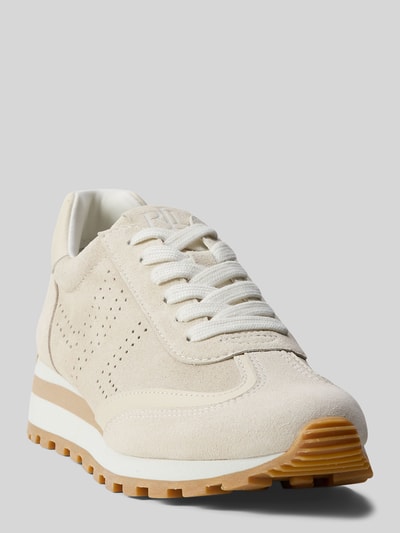 Lauren Ralph Lauren Sneaker aus echtem Leder mit Logo-Prägung Sand 1